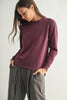 Stonewash Pima Cotton Boxy Long Sleeve Top | MONO B