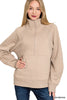 The Jessie Half Zip Fleece Pullover w/ Kangaroo Pocket | ZENANA (5 COLORS) *DEAL*