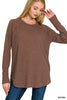 The Presley Baby Waffle Long Sleeve Top | Zenana (6 COLOR) *DEAL*