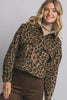 Brown Leopard Print Shacket W/removable Hood