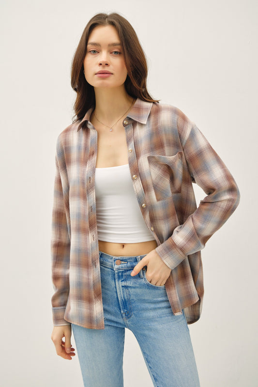Cambell Plaid Boxy Shirt | BE COOL *LA LIVE PREORDER 3.3