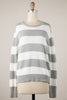Basic Cozy Soft Knit Striped Cotton Sweater Top (2 COLORS) | MIRACLE *LA LIVE PREORDER