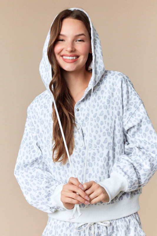 Leopard Printed Fleece Hooded Sweatshirt | PEACH LOVE *NASHVILLE LIVE PREORDER