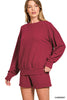 Slub Pullover & Shorts 2pcs Set (7 COLORS) | ZENANA *LA LIVE PREORDER