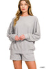 Slub Pullover & Shorts 2pcs Set (7 COLORS) | ZENANA *LA LIVE PREORDER