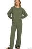 Slub Long Sleeve Top & Pants 2pcs Set (7 COLORS) | ZENANA *LA LIVE PREORDER