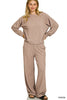 Slub Long Sleeve Top & Pants 2pcs Set (7 COLORS) | ZENANA *LA LIVE PREORDER