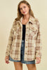Beige Faux Fur Plaid Shacket