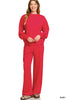Scuba Crewneck Pullover & Pants Set (5 COLORS) | ZENANA *LA LIVE PREORDER
