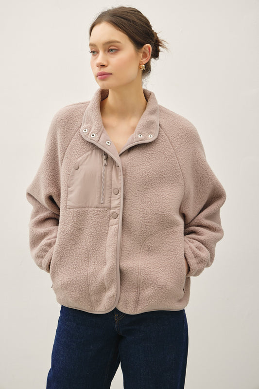 Thermal Fleece Jacket W/ Pockets & High Neck (3 COLORS) | BE COOL *LA LIVE PREORDER