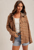 Button Down Plaid Fleece Lined Hoodie Shirt Jacket | HEM & THREAD *LA LIVE PREORDER 26% OFF