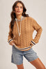 Contrast Hoodie Sweater Knit Top (2 COLORS) | HEM & THREAD - Final Sale