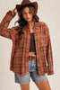 Rust Button Down Washed Plaid Shirt | HEM & THREAD *LA LIVE PREORDER 33% OFF