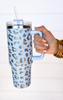 BHB Exclusive: Sky Blue Leopard 40oz Tumbler