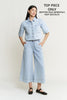 Light Sea Cropped Denim Shirt | MICA *PREORDER