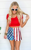 American Flag Sequin Short