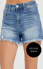 High Rise Tummy Control Side Slit Denim Shorts | RISEN **30A JANUARY PREORDER