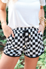 PREORDER-Checkerboard Checkered Drawstring Everyday Shorts| JESS LEA *30A JANUARY PREORDER