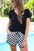 PREORDER-Checkerboard Checkered Drawstring Everyday Shorts| JESS LEA *30A JANUARY PREORDER