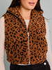 Leopard Sherpa Crop Vest