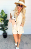 Natural Collared Button Down Romper