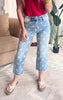 Star Print Cropped Straight Denim | Judy Blue - DEAL*