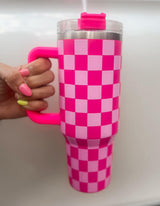 Checkered 40oz Tumbler - The Southern Lace Boutique
