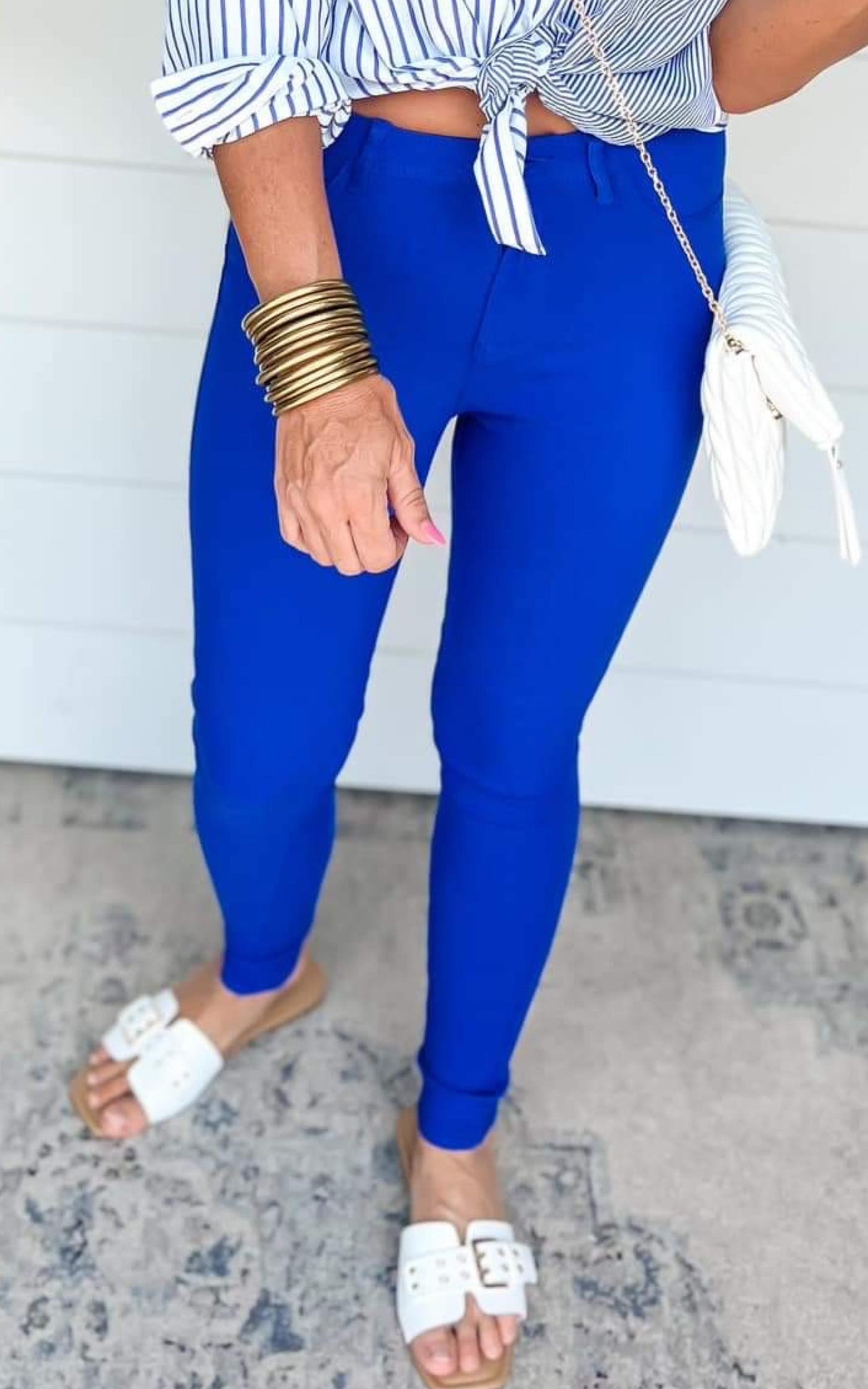 Royal Blue High Waisted Colored Skinny Denim Jean