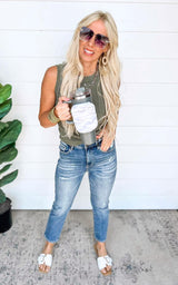 Mineral Wash Cotton Thermal Tank Top