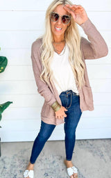 Loose Fit Open Front Cardigan