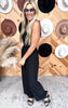 Black V-Neck Jumpsuit | Gilli - Final Sale