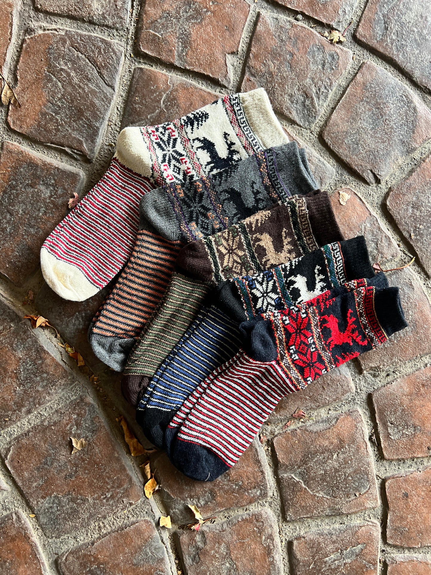 PINK FRIDAY DEAL: Red Fair Isle Moose Socks