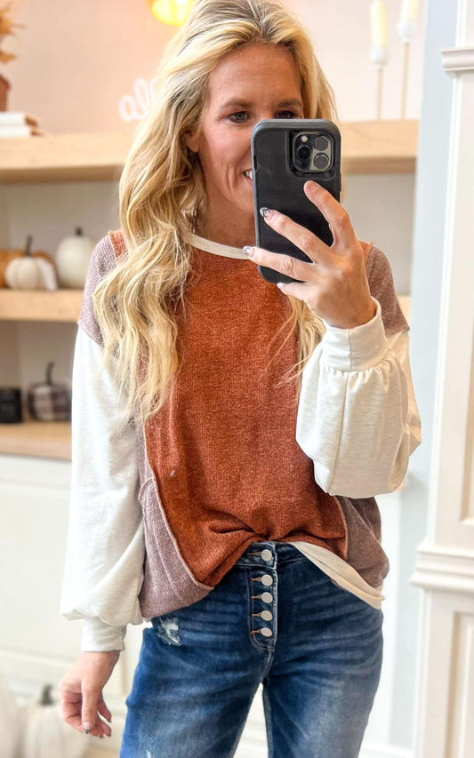 French Terry Colorblock Top