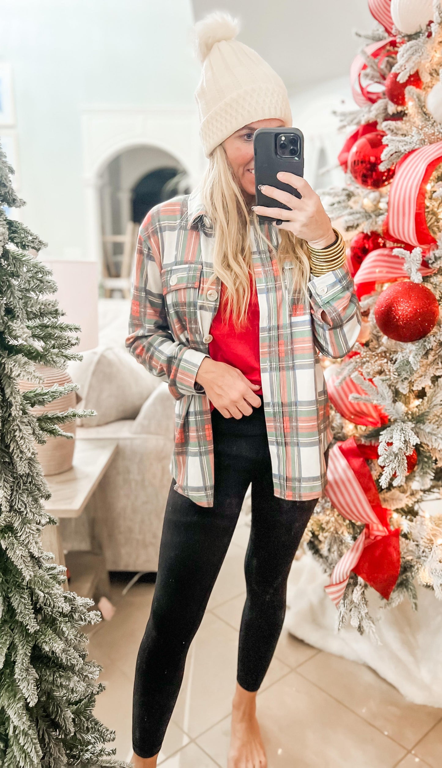 Winter Plaid Flannel Top by Salty Wave* - Final Sale