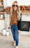 mocha black ivory colorblock sweater for fall 