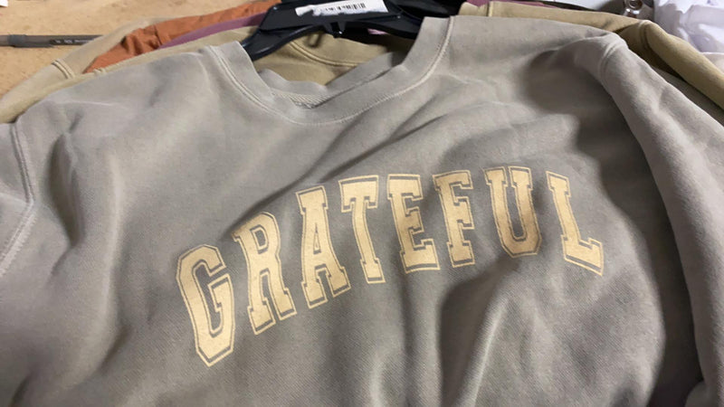 Grateful Pigment Dyed Graphic Sweatshirt - Sage