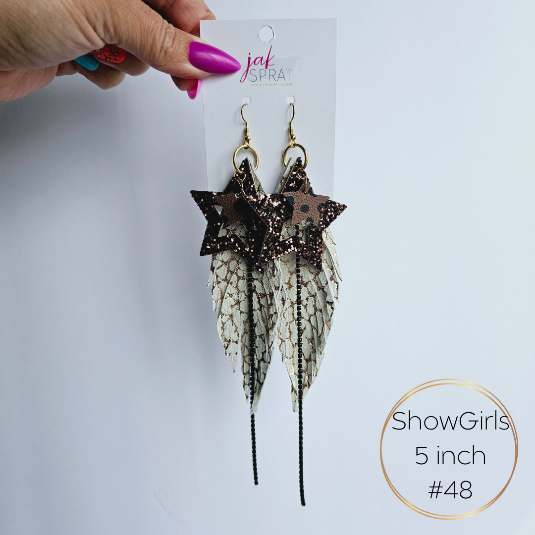 Show Girls" 5" Earrings | Jak Sprat