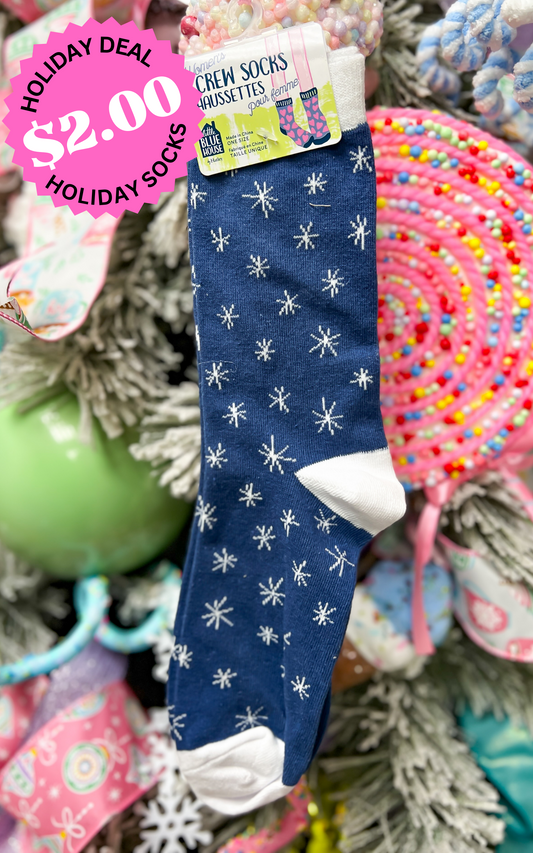 BLACK FRIDAY DEAL: Falling Snowflakes Women's Crew Socks