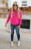 Hot Pink Crop It Like It's Fall Sweater