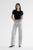 Grease High Rise Wide Leg w/ Raw Hem Denim Jeans | MICA