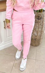 MONO B Candy Pink Quilted Joggers