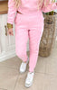 MONO B Candy Pink Quilted Joggers - Final Sale