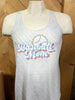 Heather Grey Baseball Mom Racerback Tank Top