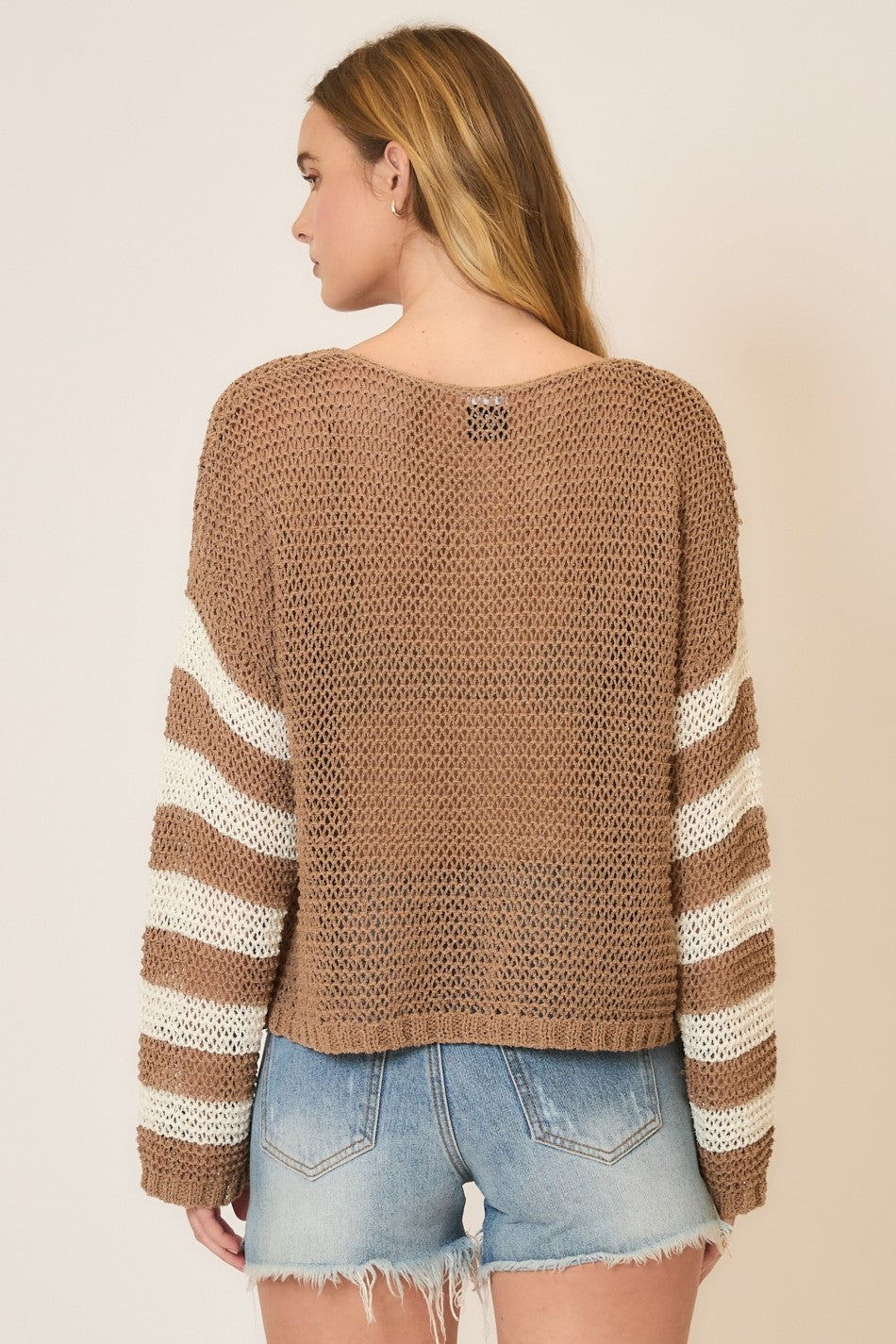 Coco Stripe Sleeve Pullover Sweater