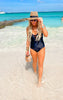 SALTY WAVE Peek-a-Boo Black One Piece Swimsuit