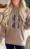 Leopard MAMA Graphic Crewneck Sweatshirt