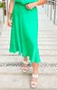 Green slip maxi skirt 