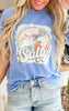 Lt Blue FEELING SALTY Garment Dyed Graphic T-shirt - Final Sale