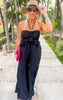 Santa Rosa Sleeveless Halter Ruffle Jumpsuit - Final Sale