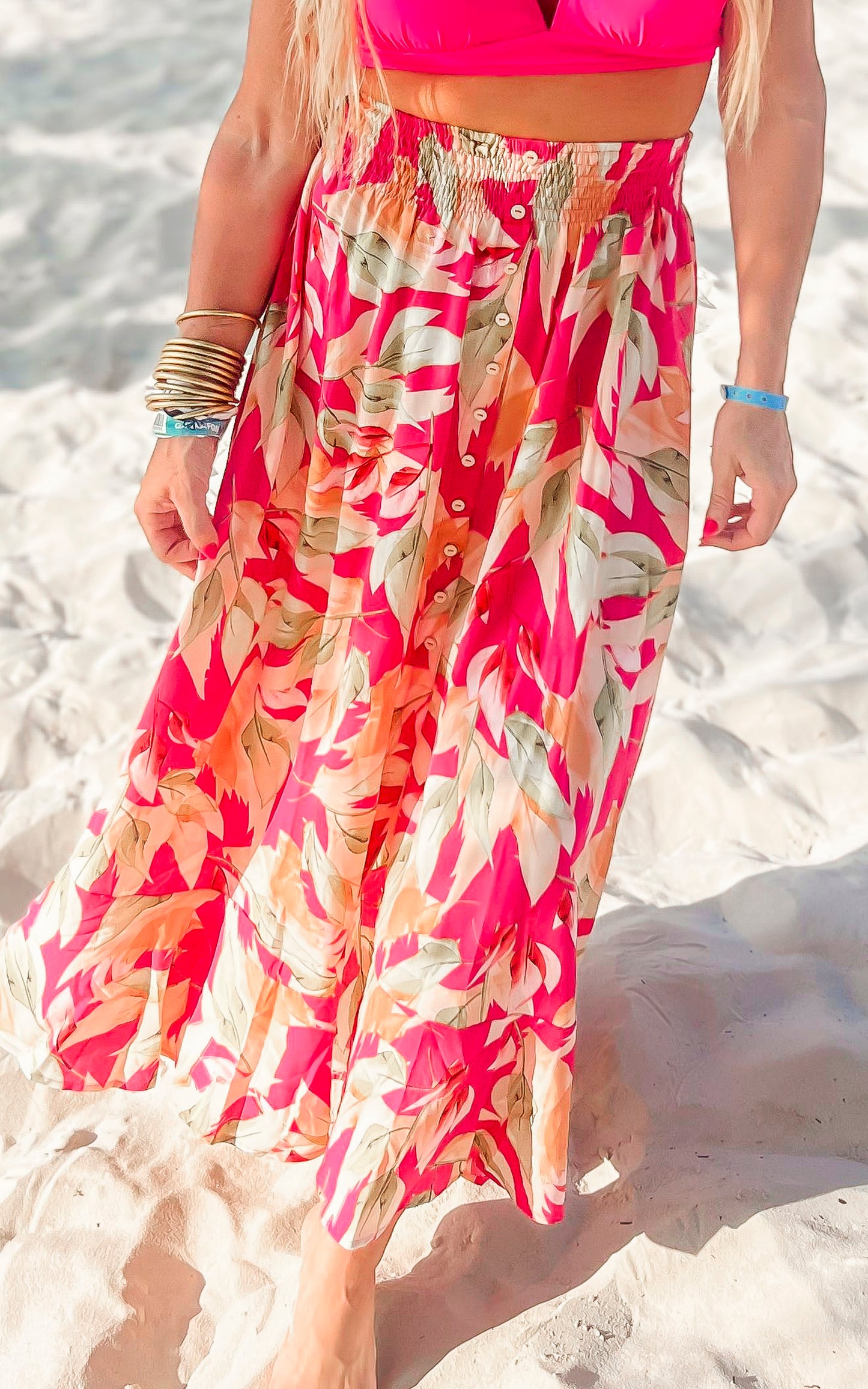 Tropical Floral Maxi Skirt